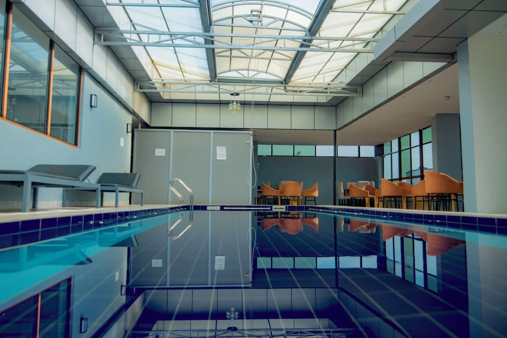 Rooftop pool at Wintana Apartments in daylight
