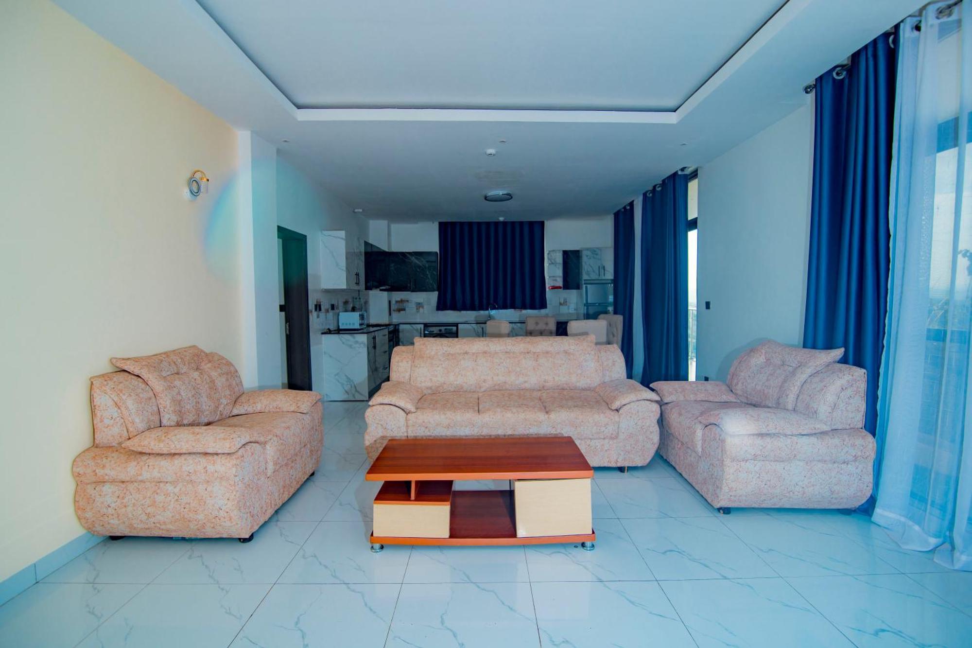 Two bedrooms, living room